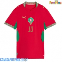 Camisa de time de futebol Marrocos Brahim Diaz #10 Replicas 1º Equipamento Feminina Mundo 2026 Manga Curta